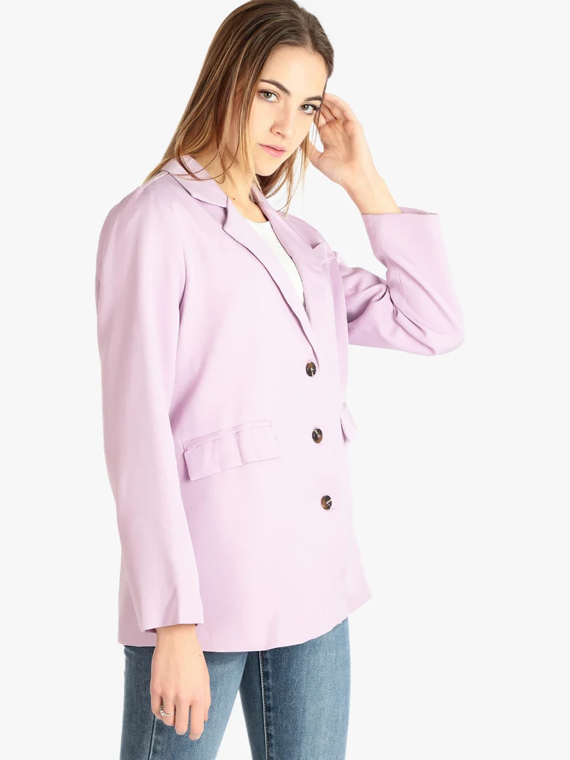 Blazer donna con bottoni - lilla