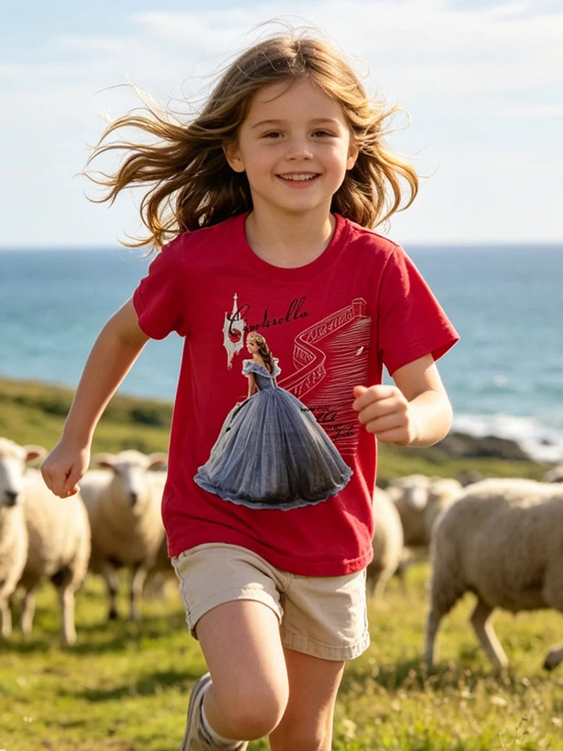 T-shirt manica corta da bambina con stampe - anguria