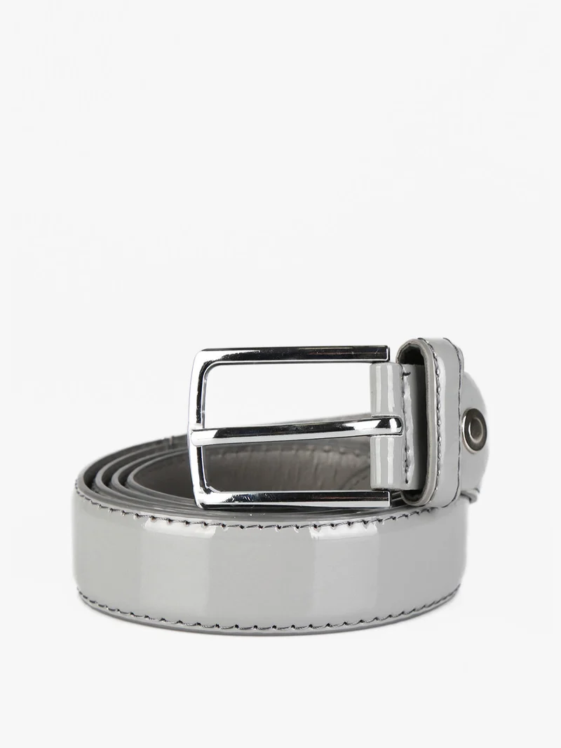 Cintura in vernice da donna - grigio