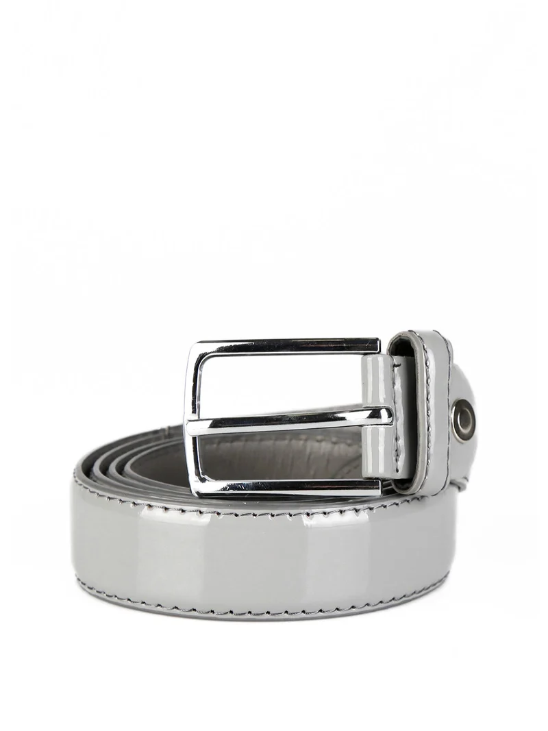 Cintura in vernice da donna - grigio