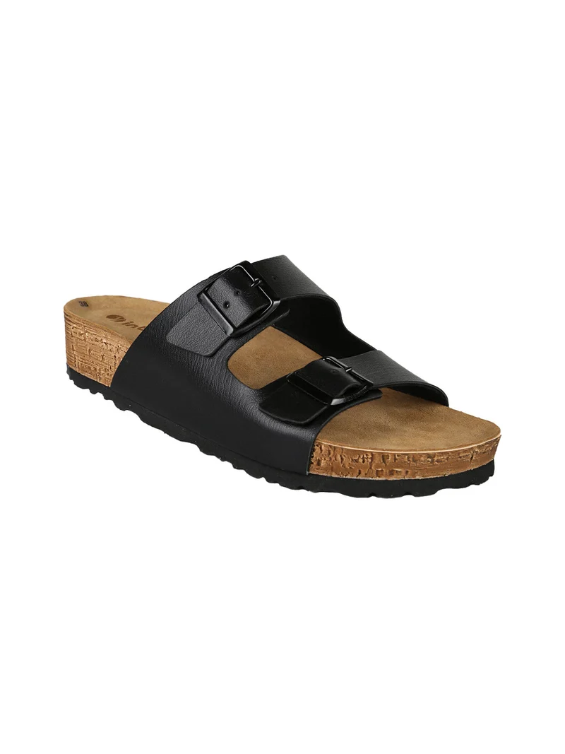 Ciabatte da donna con fibbie - nero