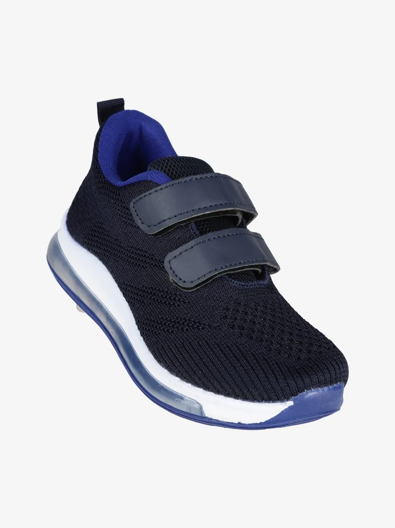 Sneakers in tessuto da ragazzo con strappi - blu scuro