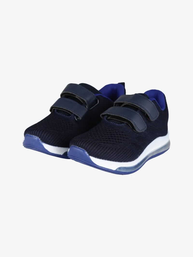 Sneakers in tessuto da ragazzo con strappi - blu scuro