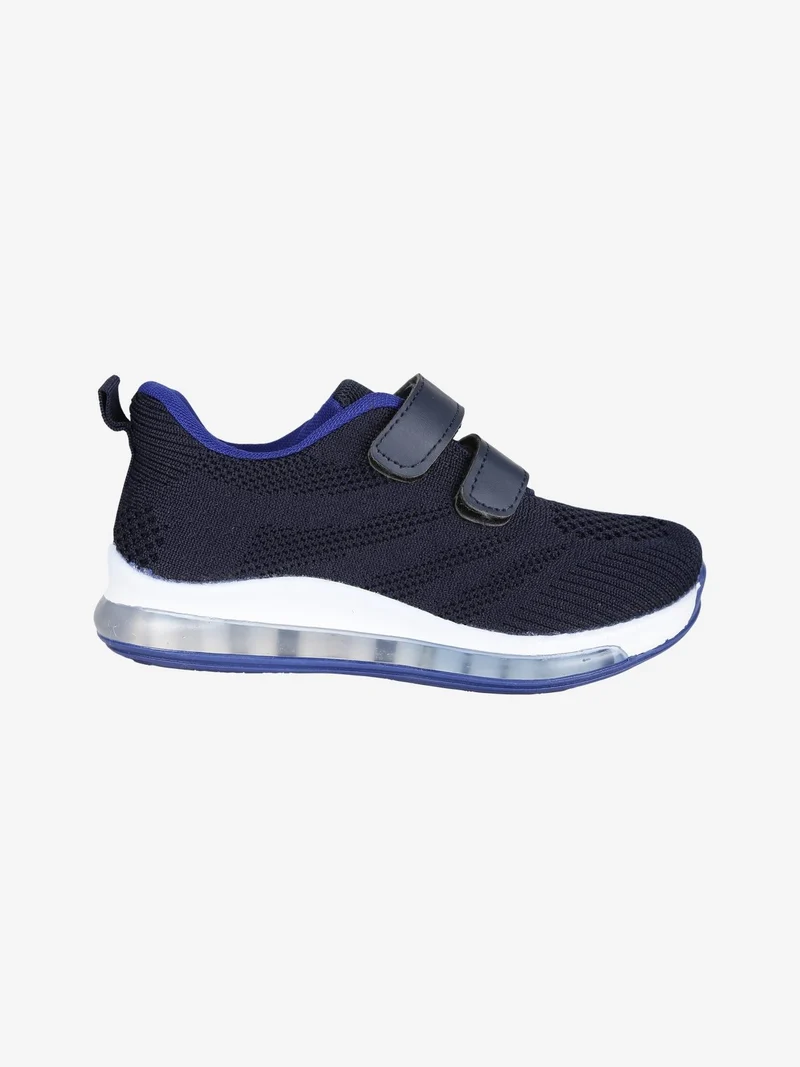 Sneakers in tessuto da ragazzo con strappi - blu scuro