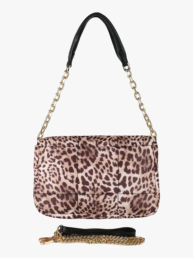 Borsa donna puffer trapuntata con manico a catena - multicolore