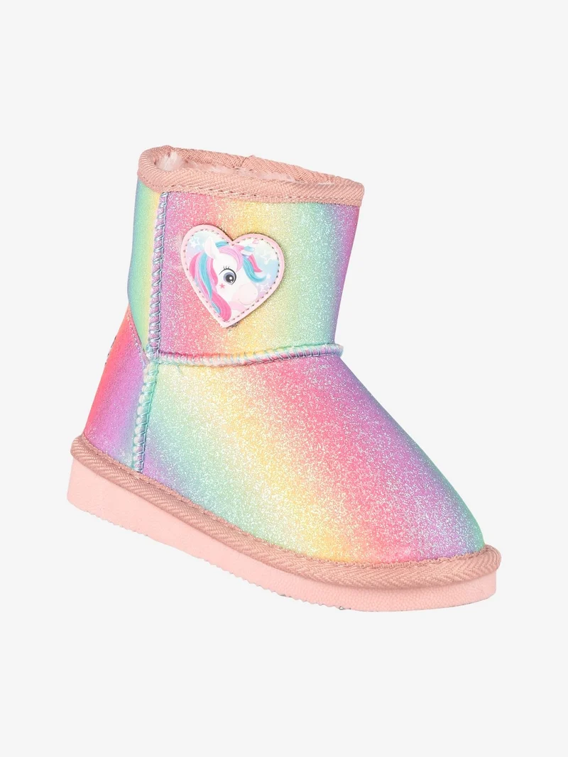 Stivaletti unicorno da bambina glitterati - rosa