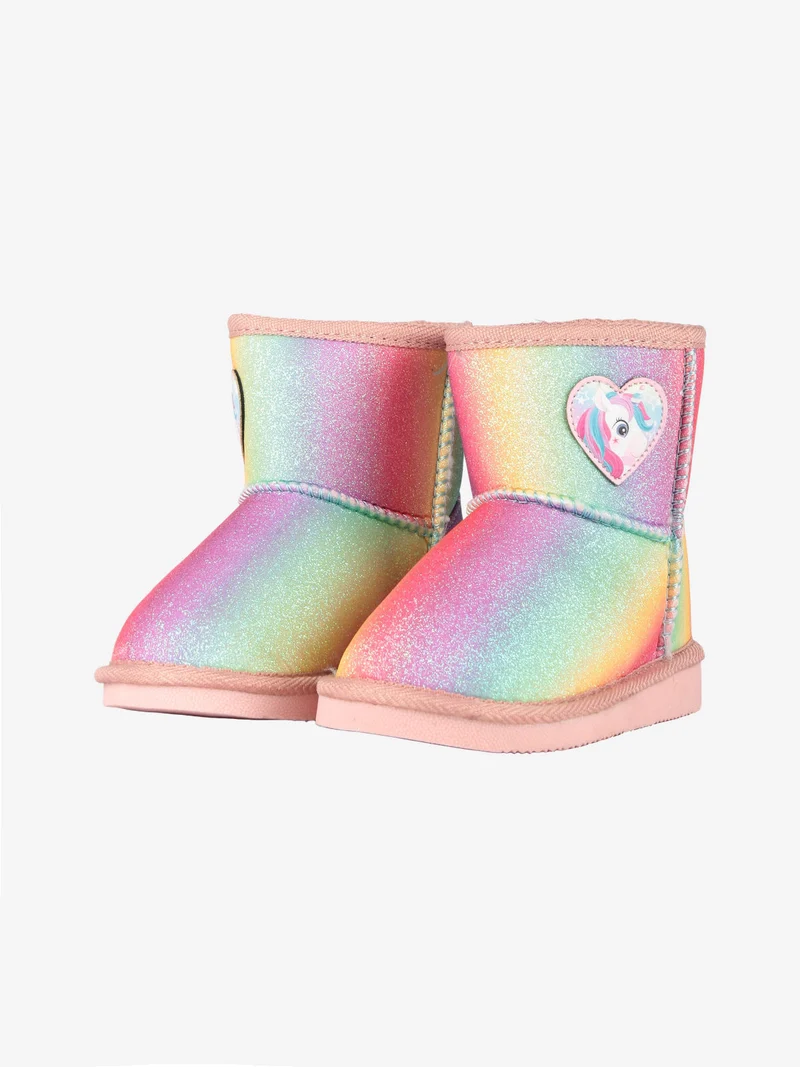 Stivaletti unicorno da bambina glitterati - rosa