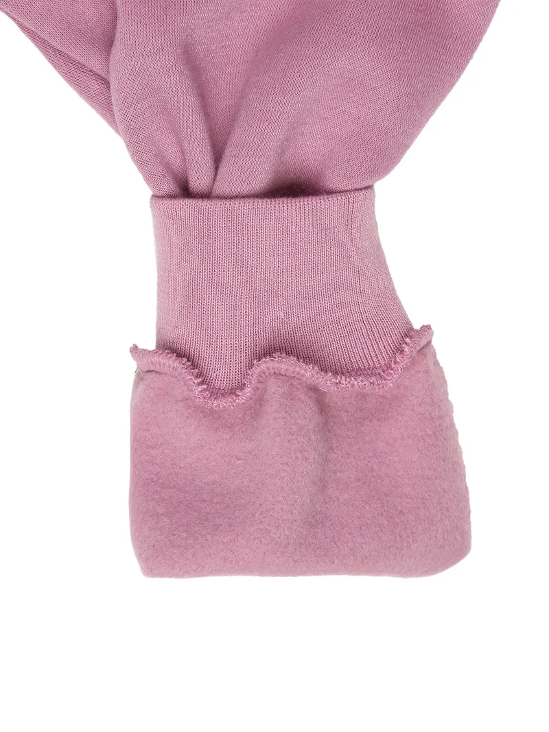 Giacca da bambina in felpa con cappuccio - rosa