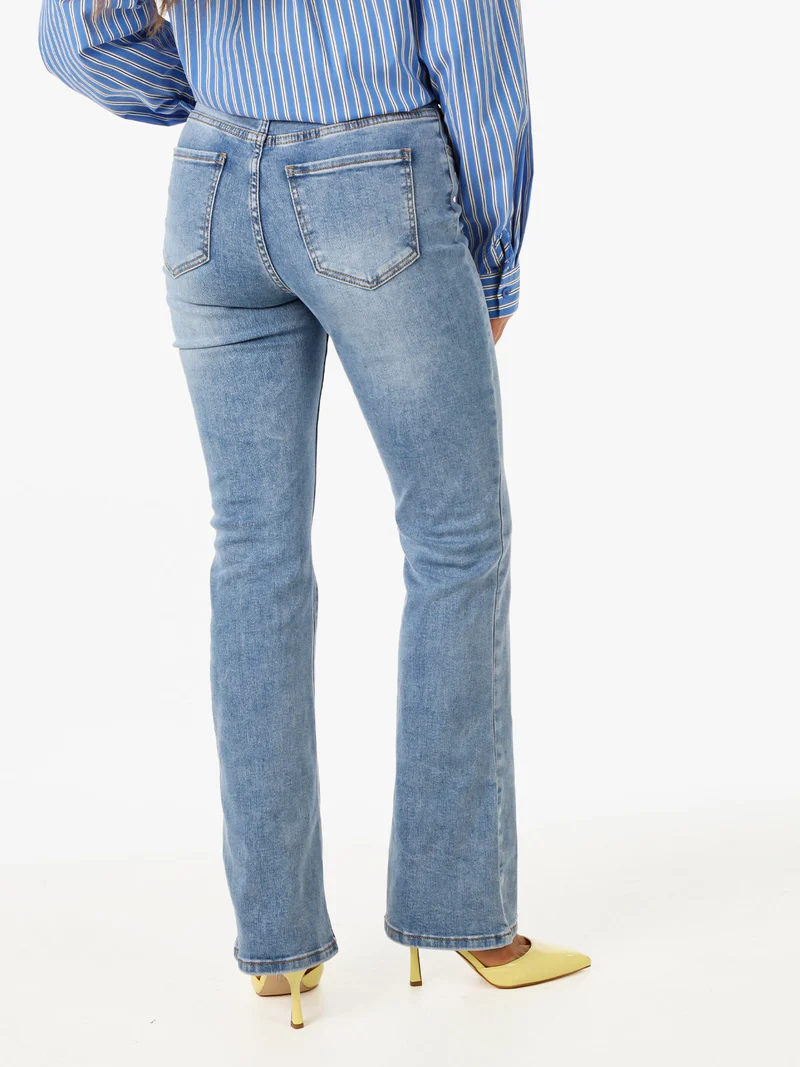 Jeans donna flare a vita alta - jeans