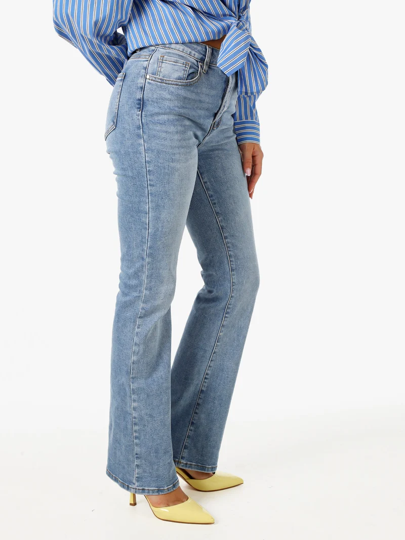 Jeans donna flare a vita alta - jeans