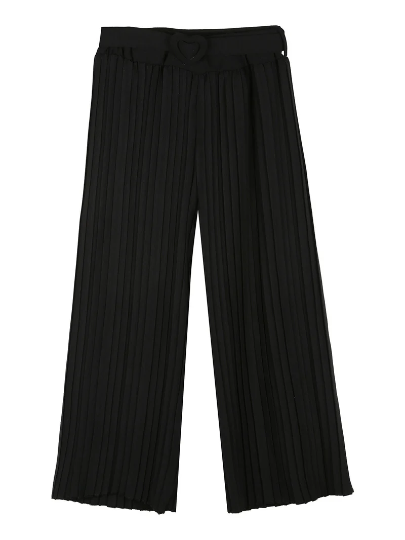 Pantaloni plissettati da bambina - nero