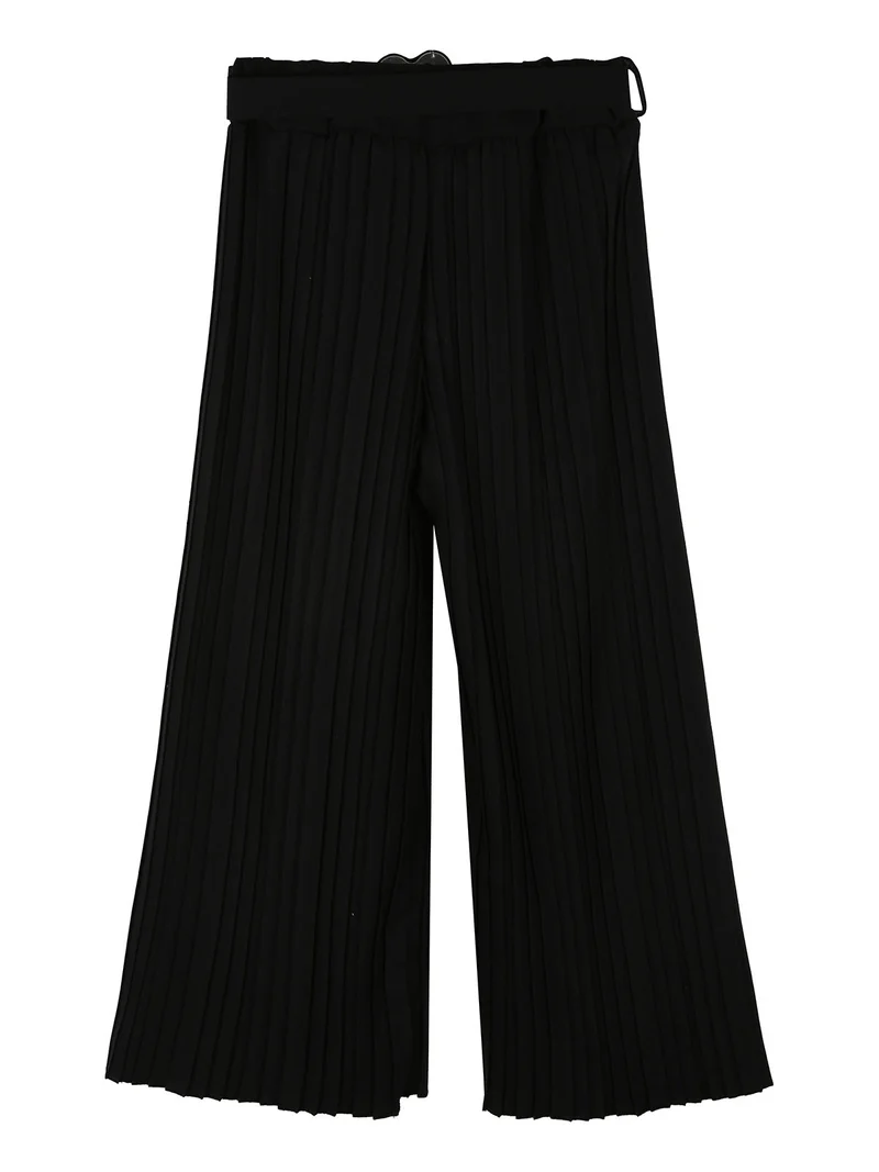 Pantaloni plissettati da bambina - nero