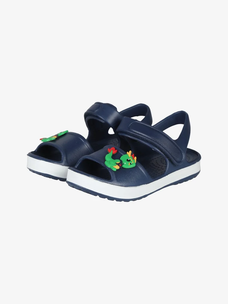 Sandali da bambini in gomma con cintruino a strappo - blu scuro