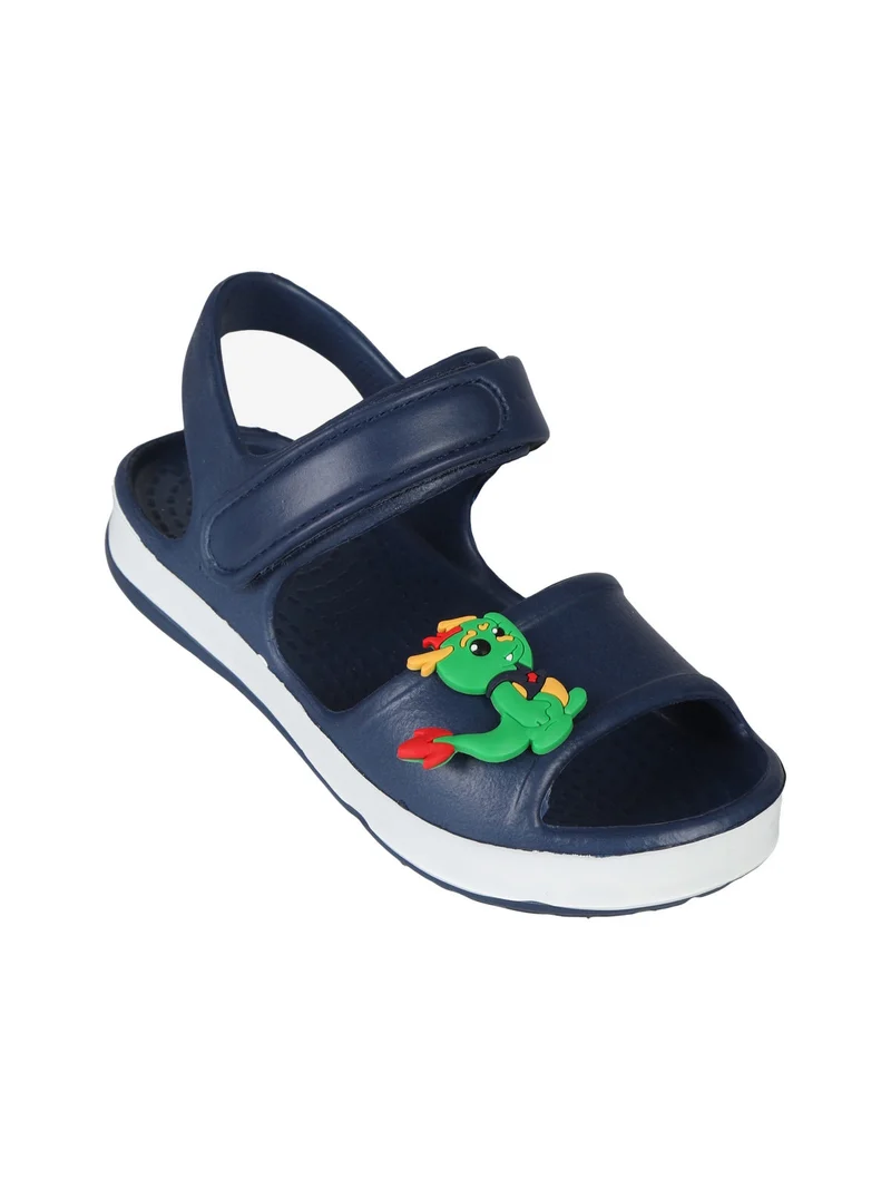Sandali da bambini in gomma con cintruino a strappo - blu scuro