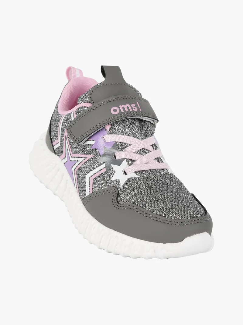 Sneakers da bambina con glitter - grigio