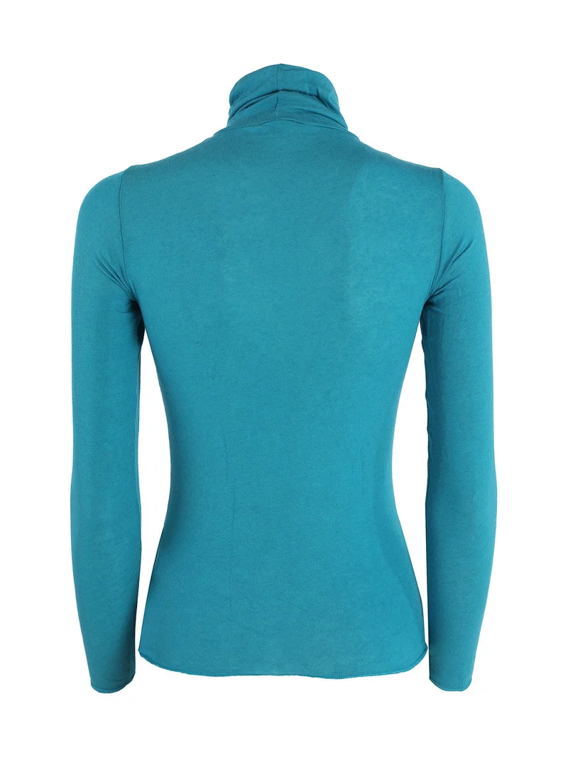 Maglia dolcevita donna in cashmere ultra light - ottanio