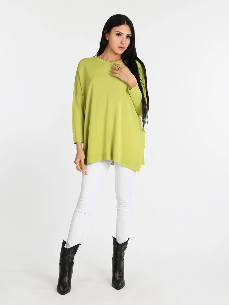Maglia leggera donna oversize - mela