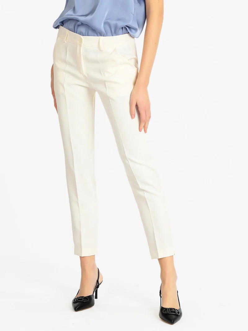 Pantaloni donna eleganti - panna
