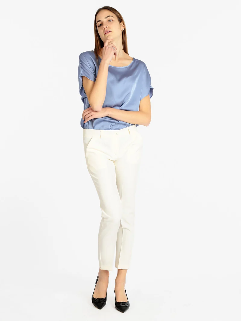 Pantaloni donna eleganti - panna