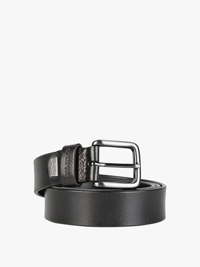 Cintura in pelle da uomo - nero