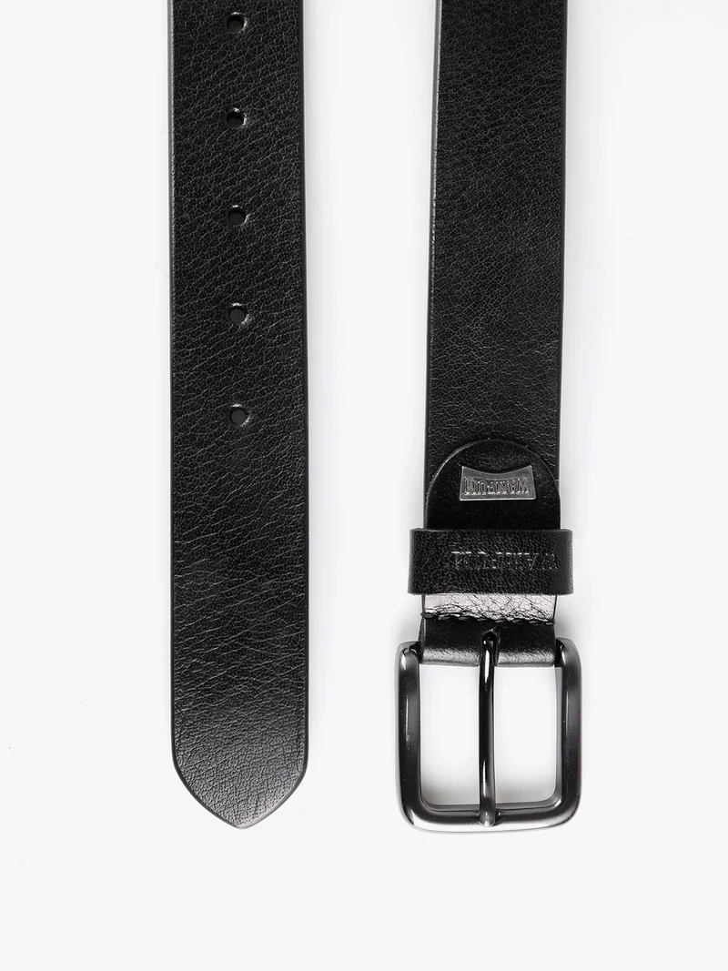 Cintura in pelle da uomo - nero