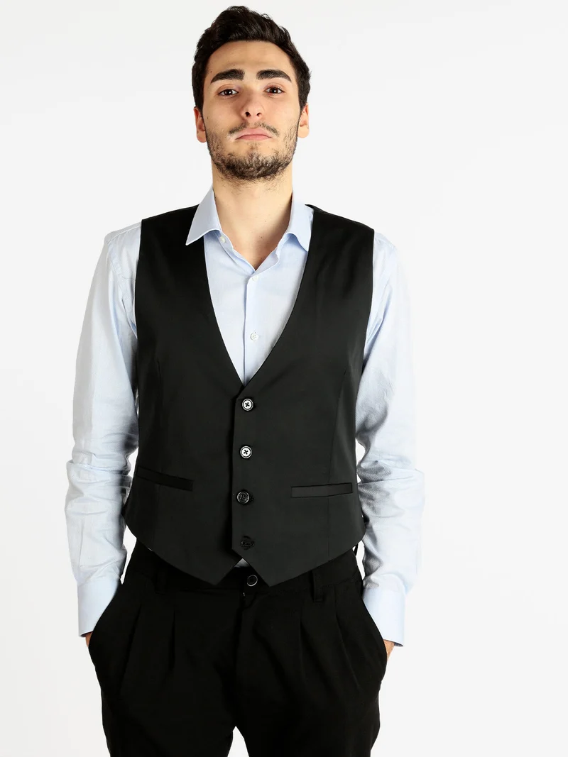 Gilet elegante da uomo - nero