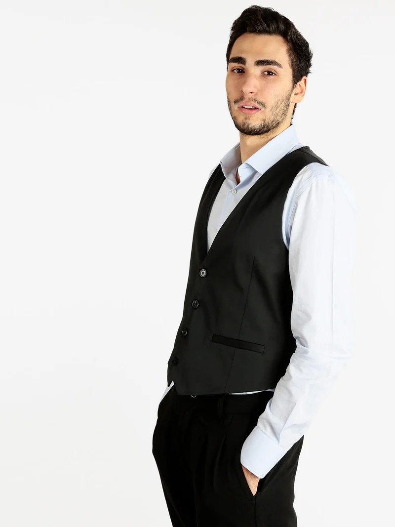 Gilet elegante da uomo - nero