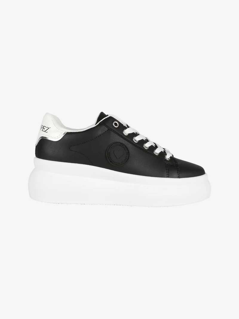 Sneakers da donna con platform - nero