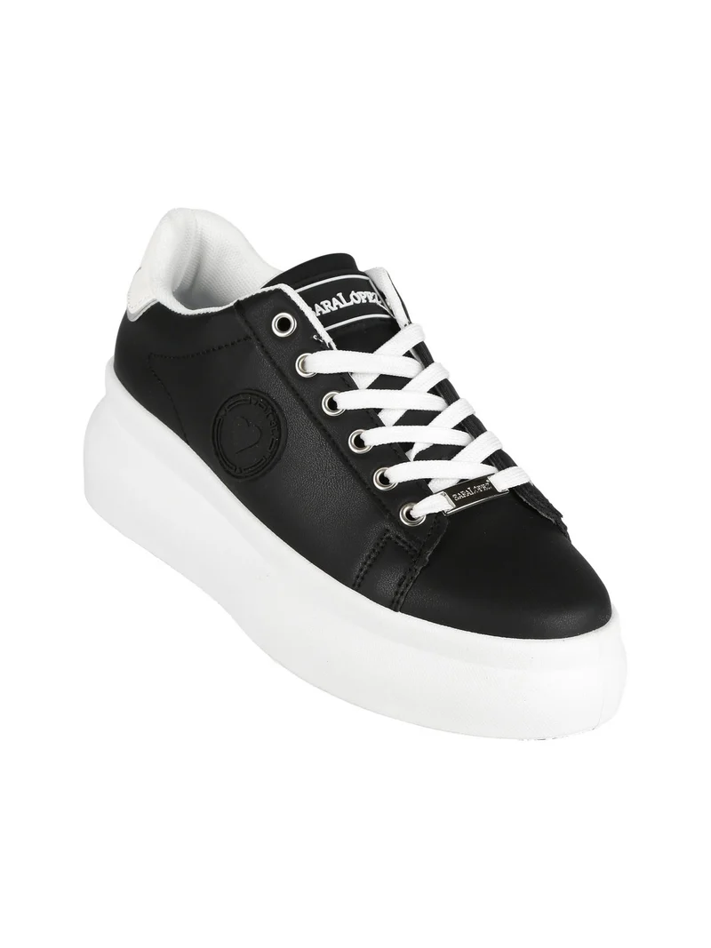 Sneakers da donna con platform - nero