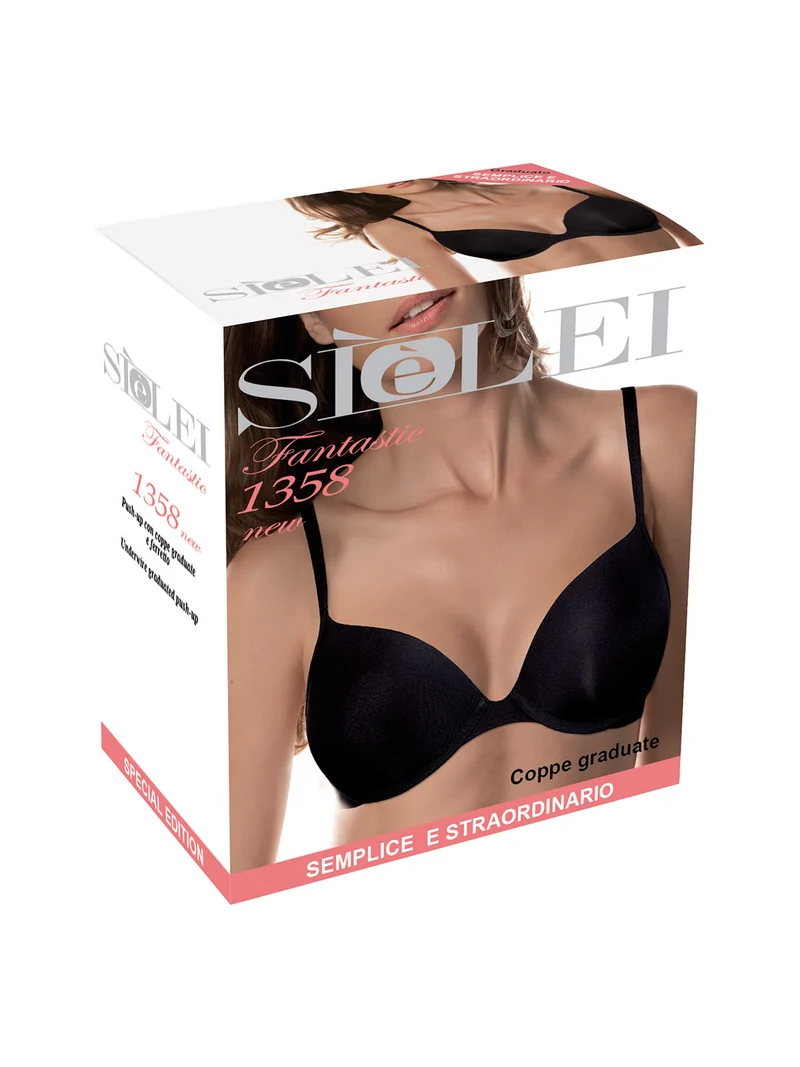 FANTASTIC Reggiseno push-up con coppe graduate e ferretto COPPA B - bianco