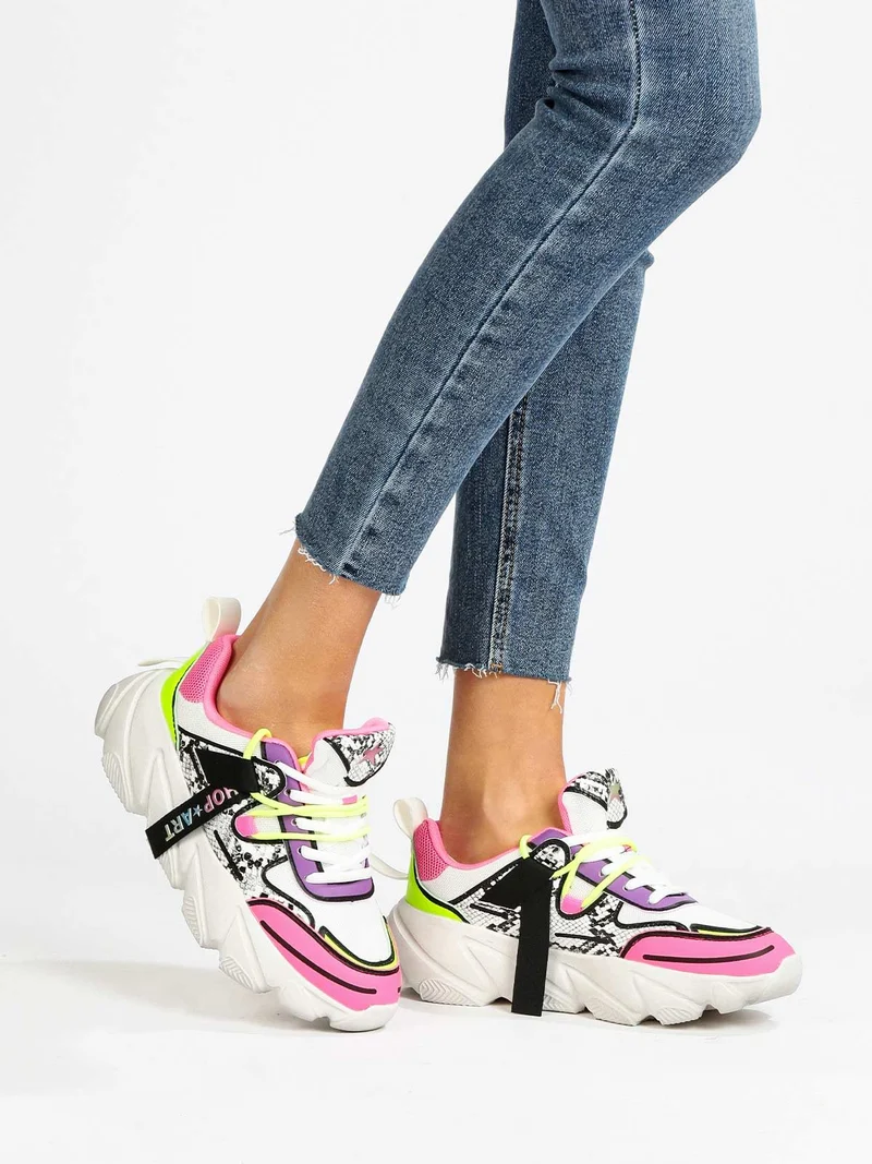 CHUNKY AMY Sneakers donna multicolor pitonate - multicolore