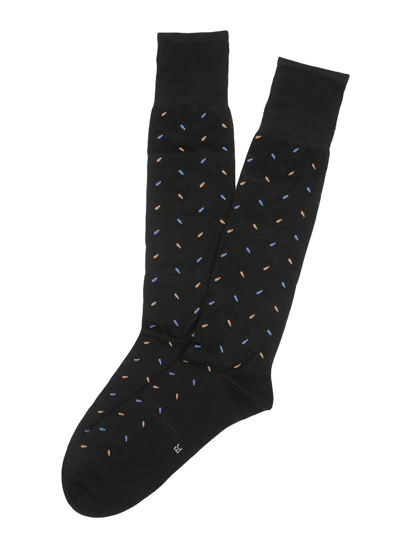 Calze lunghe da uomo in filo di scozia con stampe - arancione