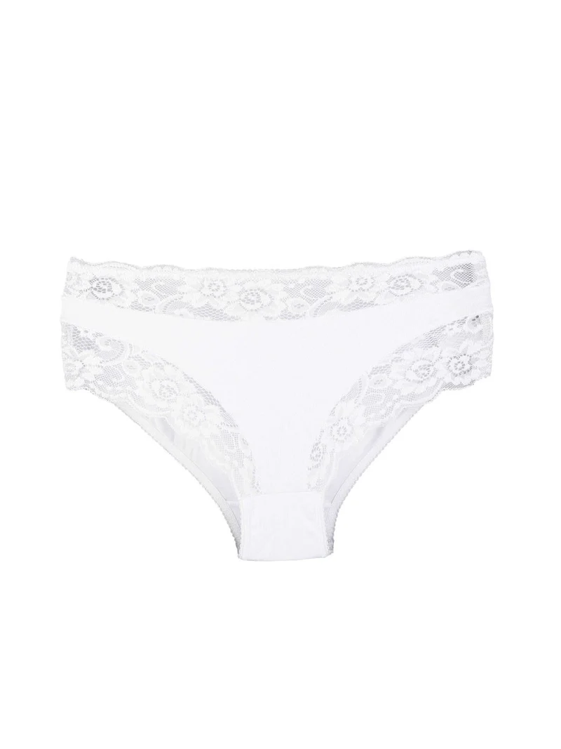 Culotte donna con pizzo - bianco