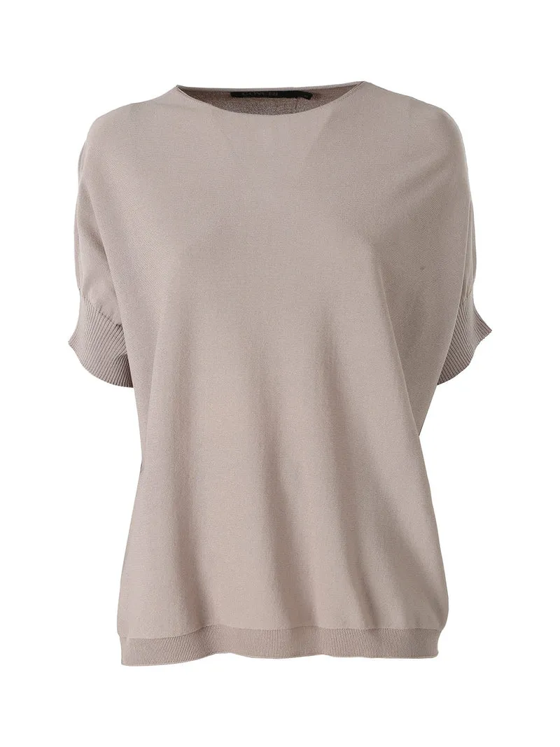 Maglia donna a maniche corte - fango
