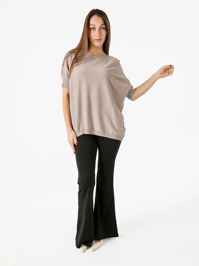 Maglia donna a maniche corte - fango