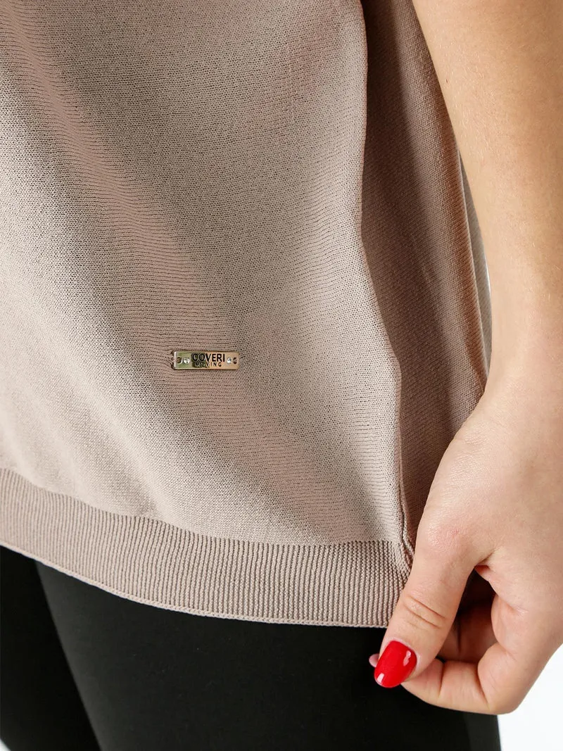 Maglia donna a maniche corte - fango
