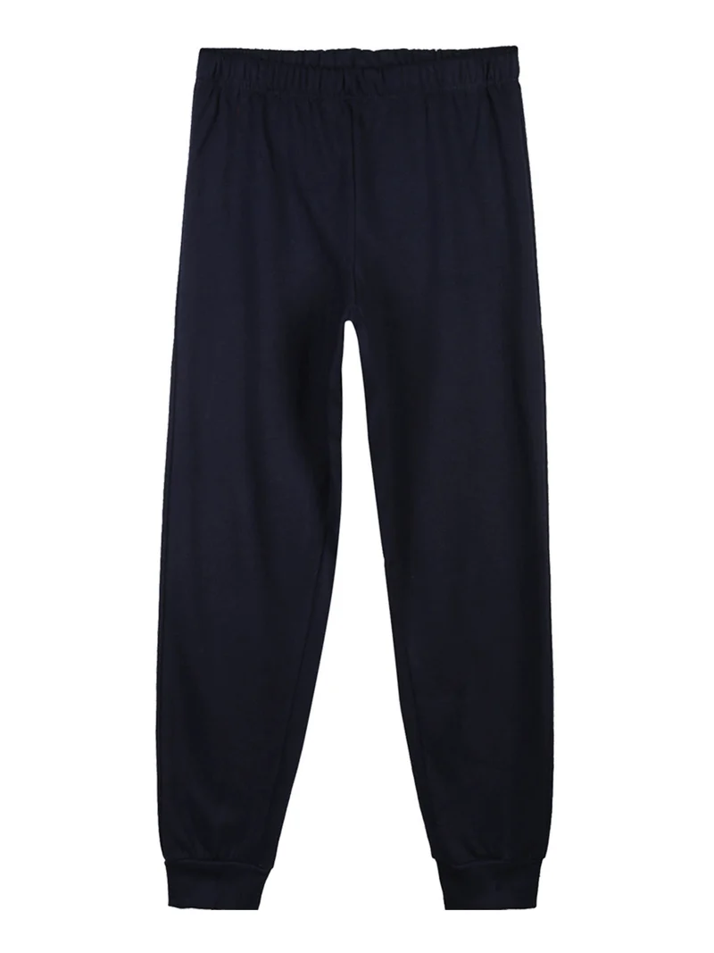 Pigiama da bambino in caldo cotone - blu scuro