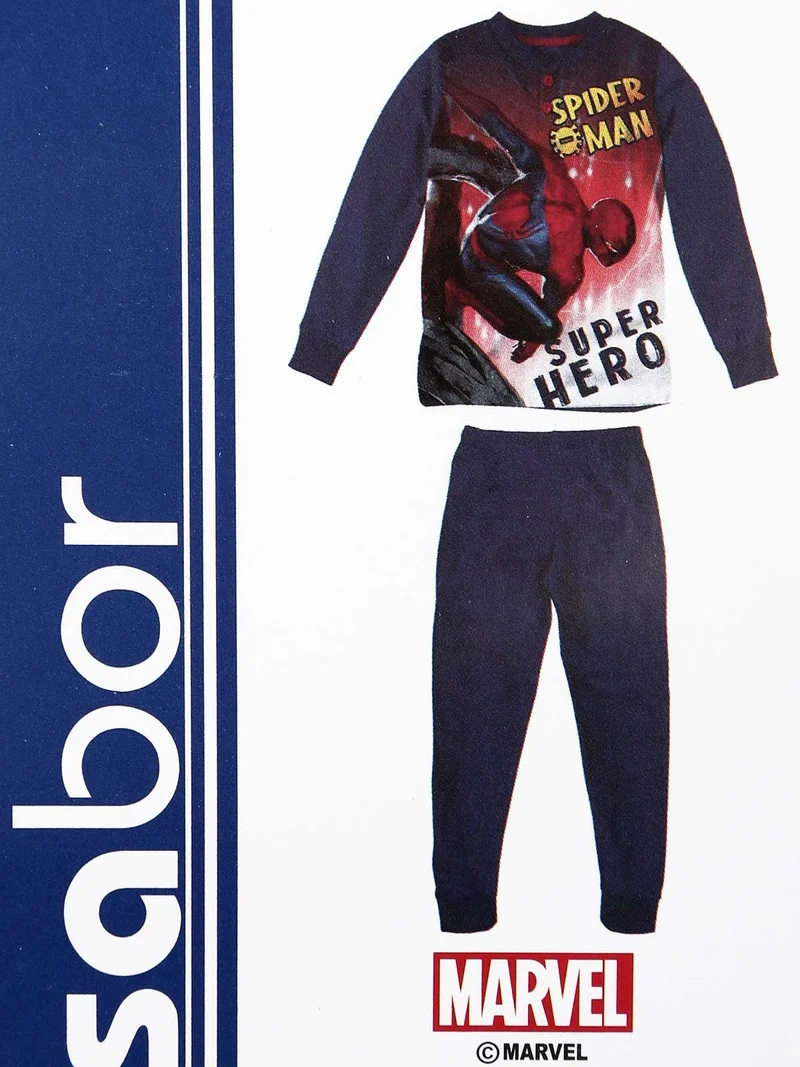 Pigiama da bambino in caldo cotone - blu scuro