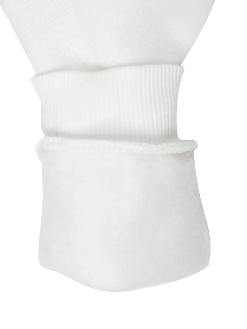 Completo tuta da neonata 3 pezzi con cappuccio e zip - bianco