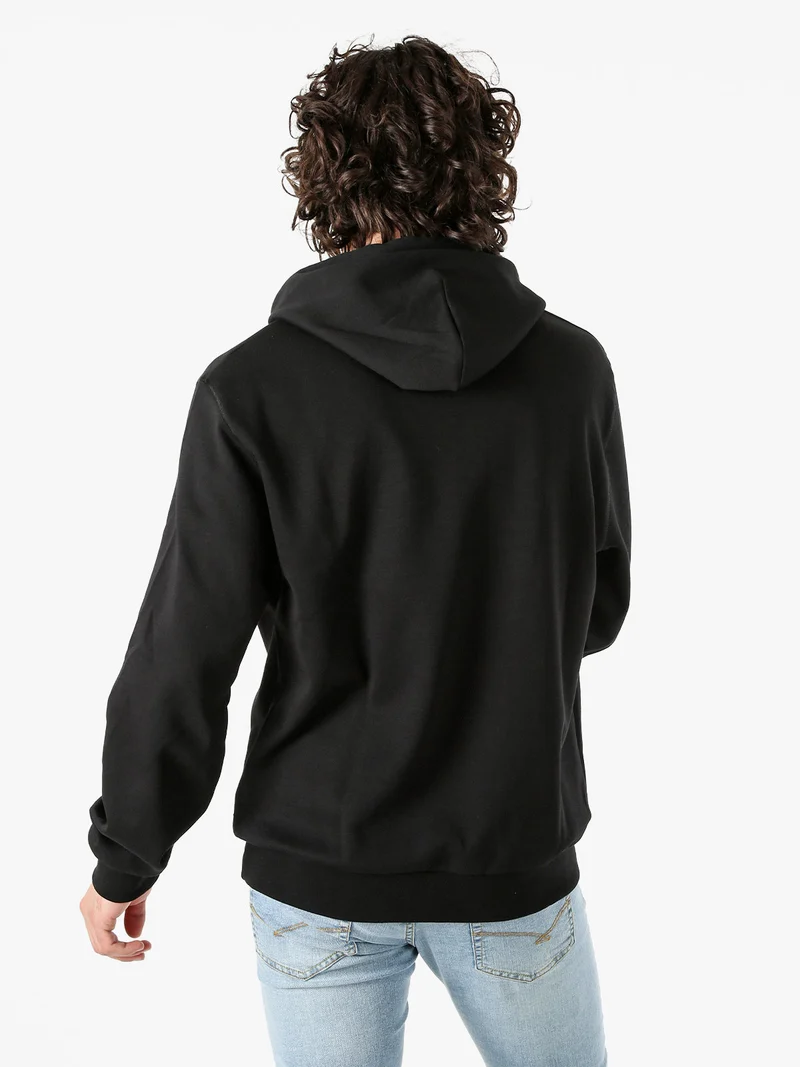 Felpa da uomo oversize con cappuccio - nero