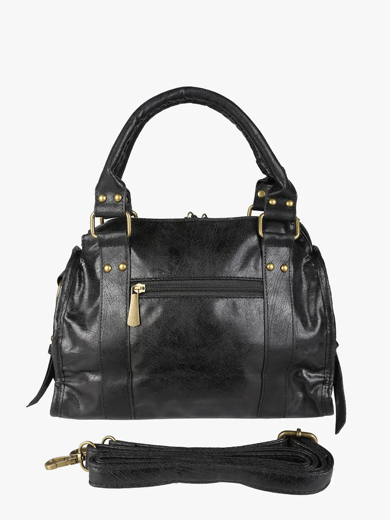 Borsa donna frame con doppi manici - nero