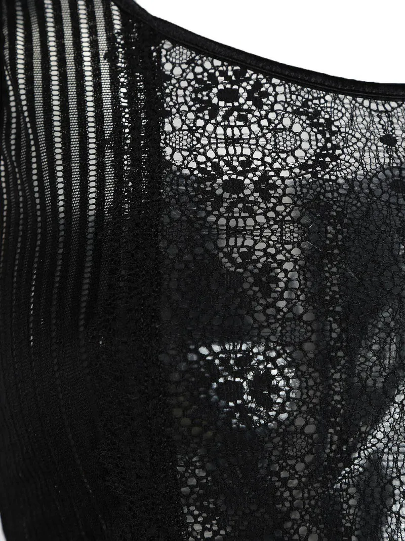 Coordinato intimo top + culotte in pizzo - nero