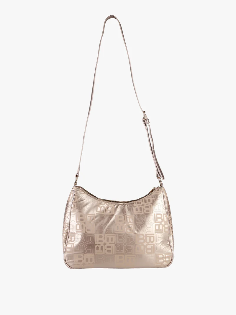 Borsa donna a tracolla in tessuto impermeabile - champagne