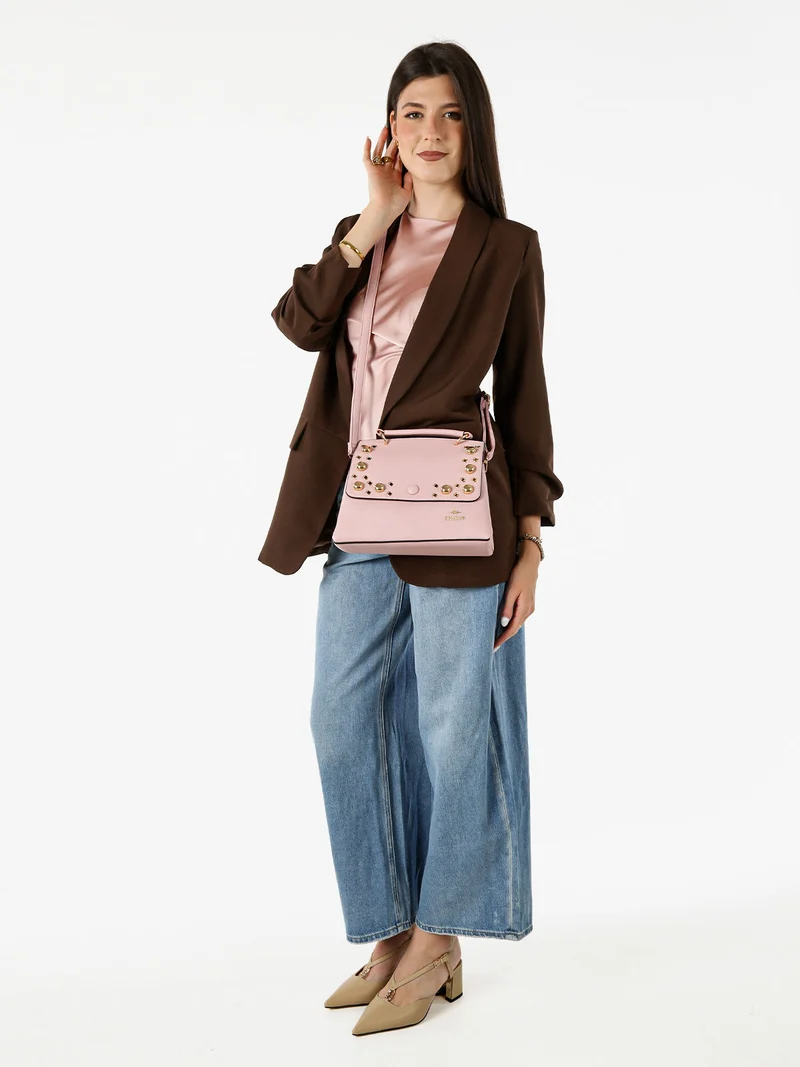 Blazer donna aperto con maniche arricciate - moro