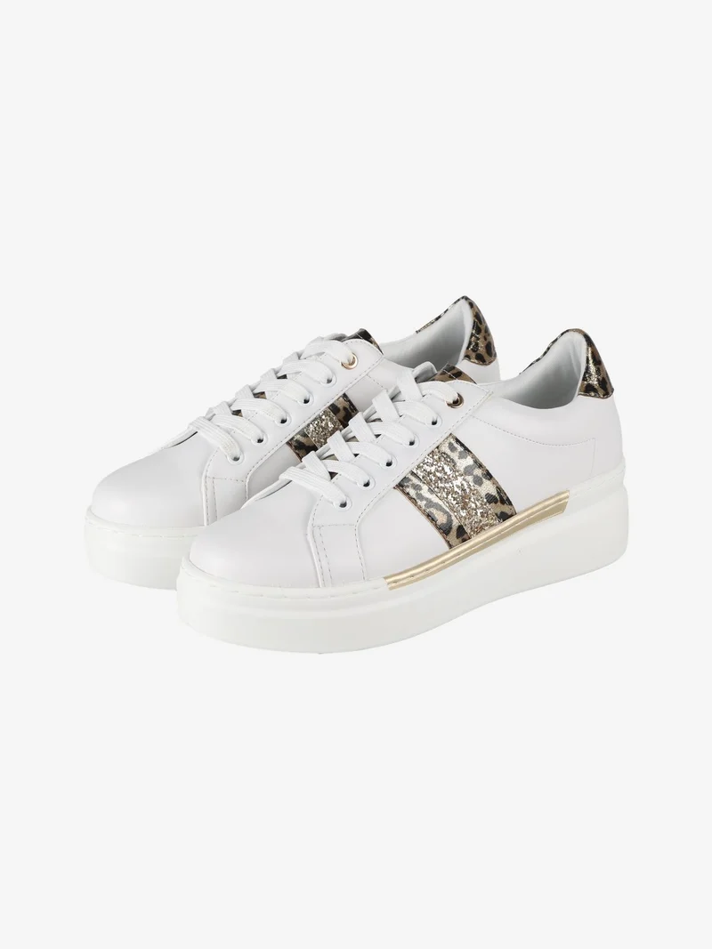 Sneakers donna con platform - oro
