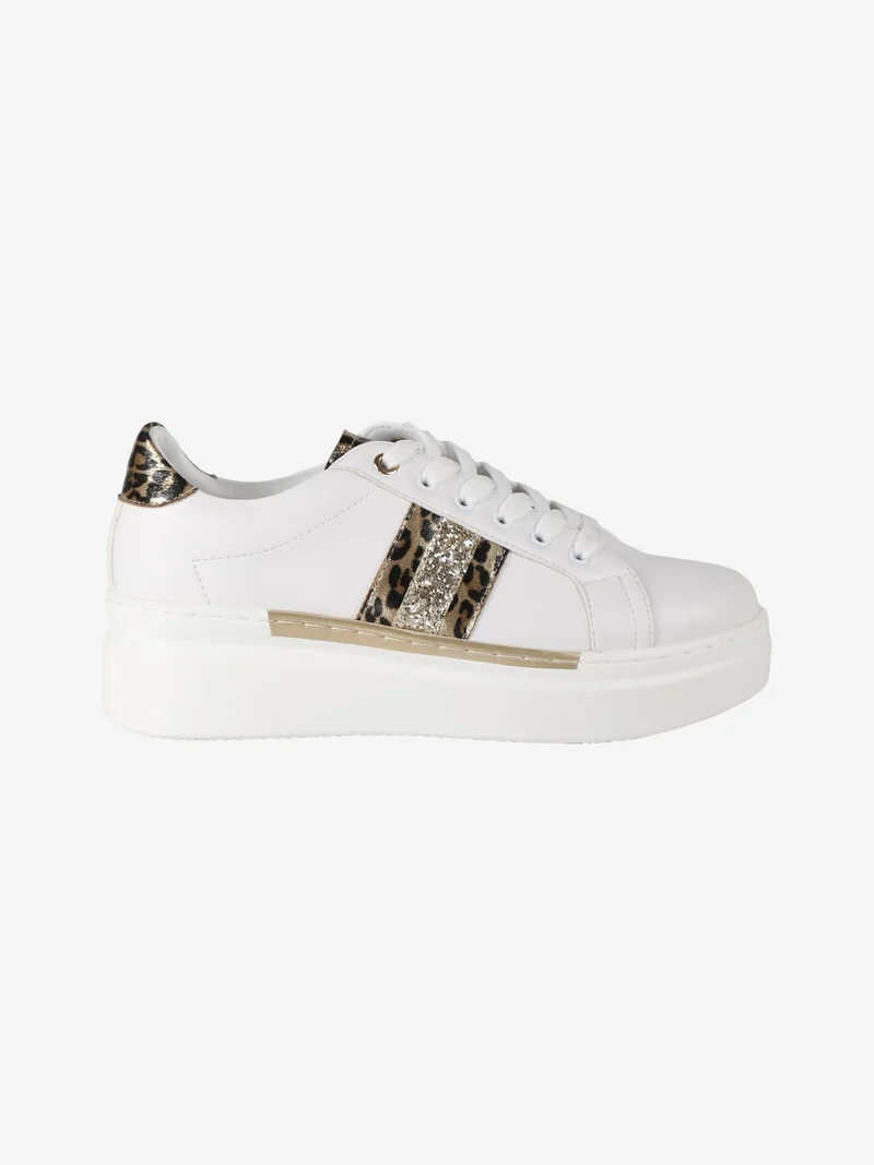 Sneakers donna con platform - oro