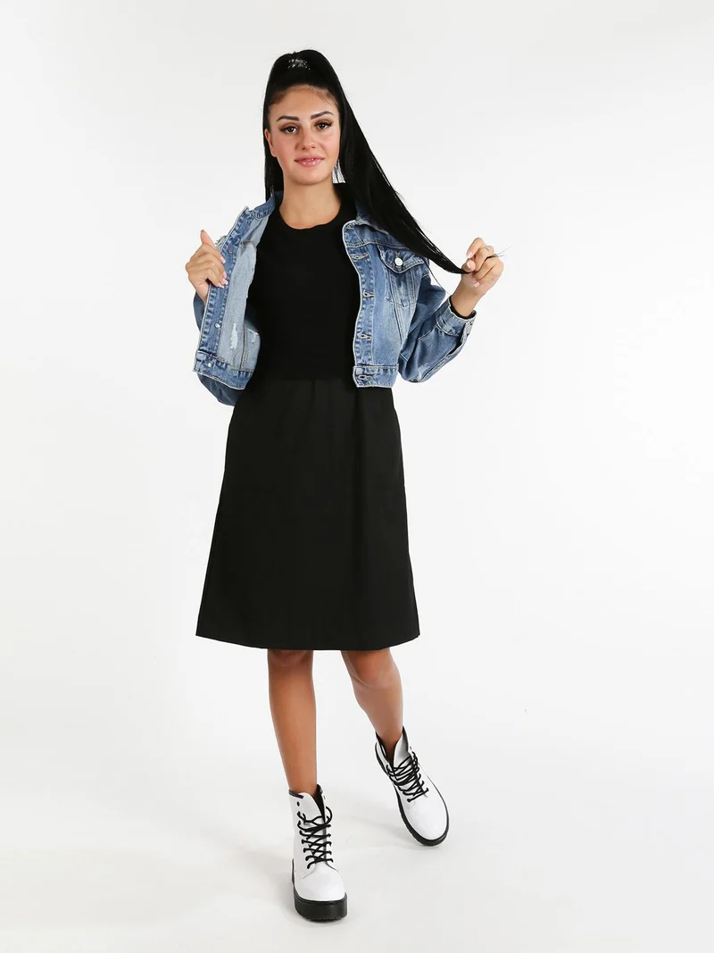 Gicca denim corta con strappi - jeans