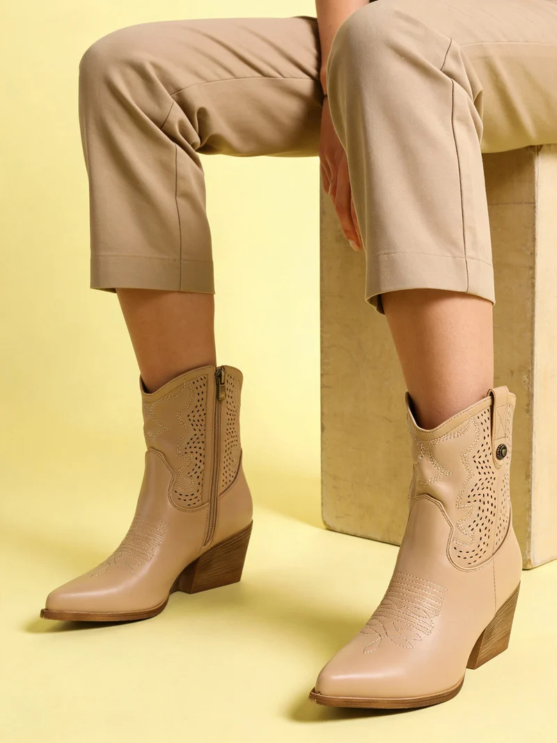 Stivaletti texani da donna - khaki