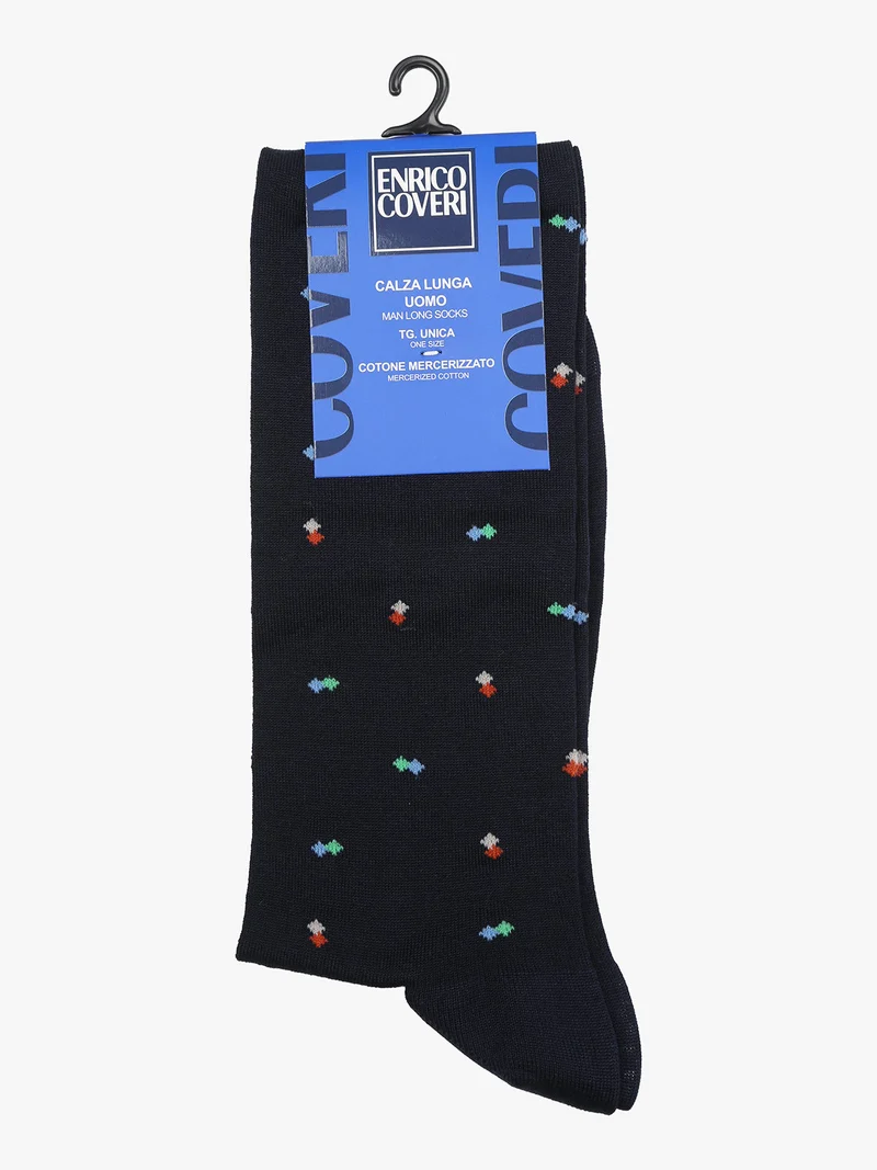 Calze lunghe da uomo in cotone mercerizzato - rosso