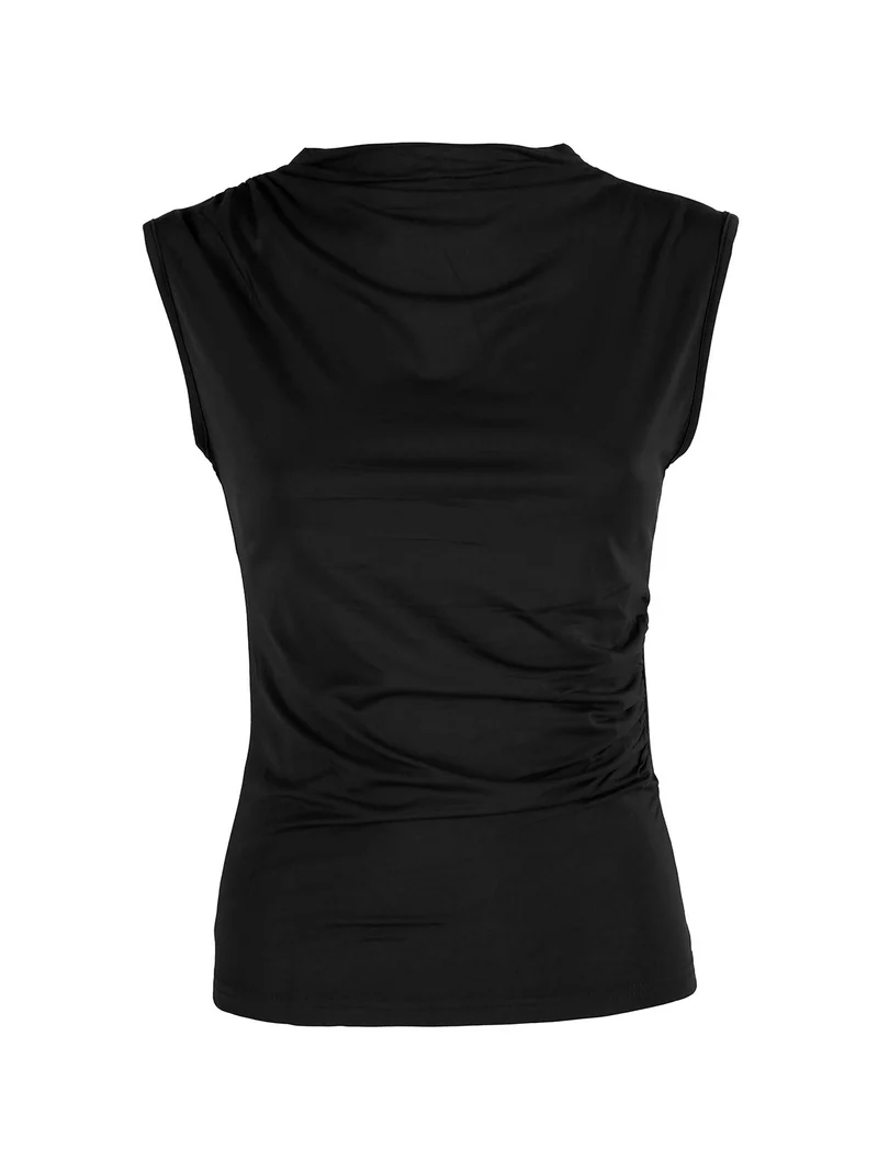 Top donna accollato - nero
